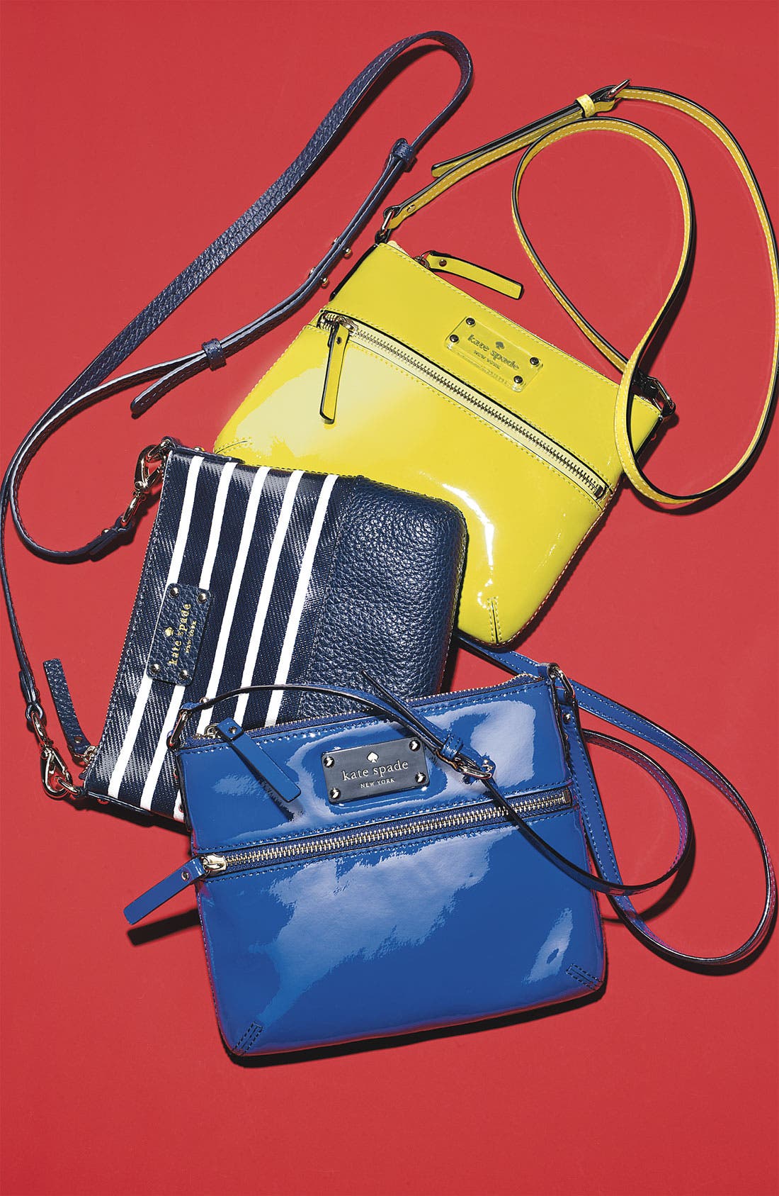 Kate Spade New York 'flicker -  tenley' patent crossbody bag, Alternate, color, 