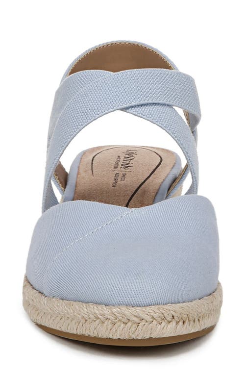 Lifestride Kimball Slingback Espadrille Platform Wedge In Blue