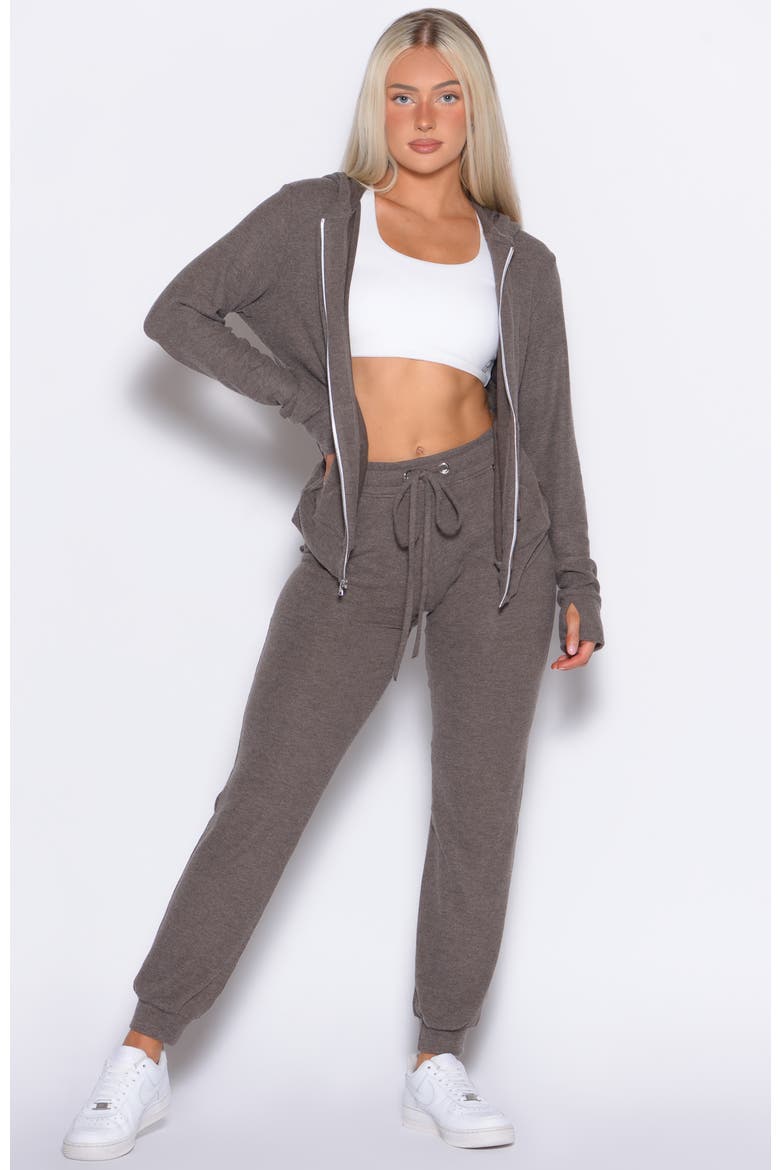 Gym Crush Hoodie, Alternate, color, Cozy Chocolate