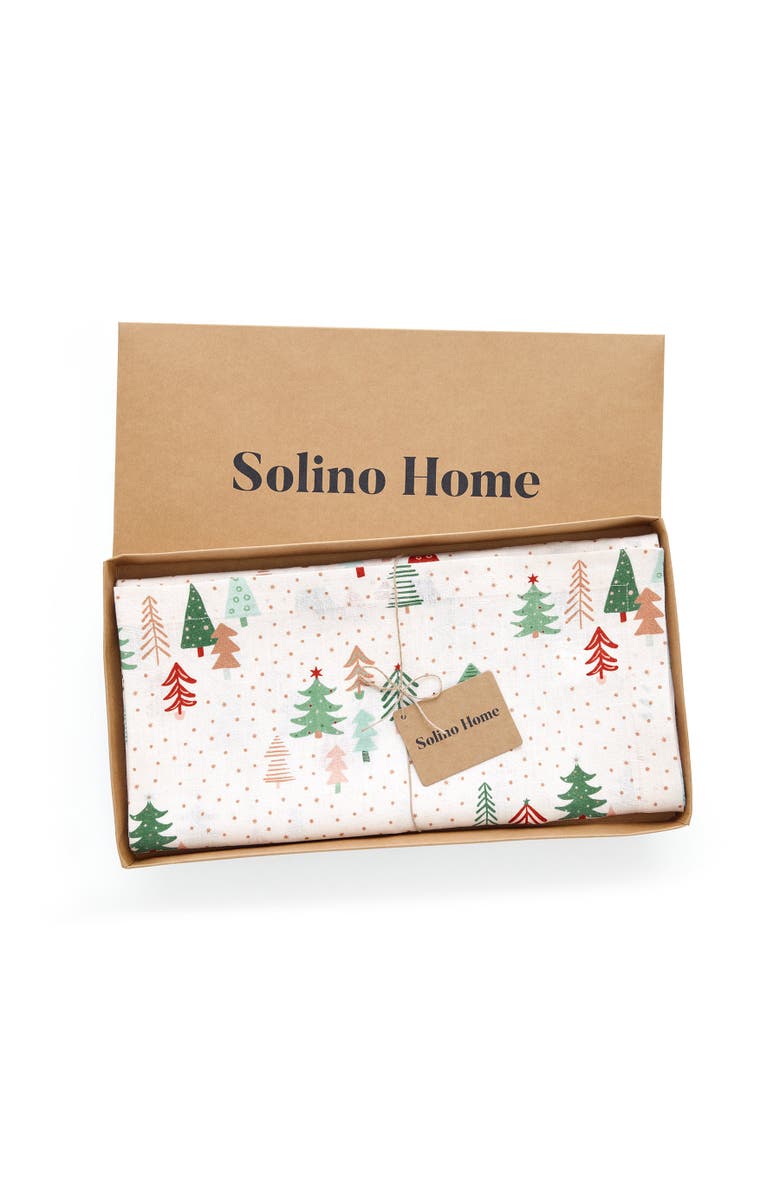 Solino Home Linen Table Throw - Modern Christmas, 52" x 52", 52" x 52", Alternate, color, Modern Christmas