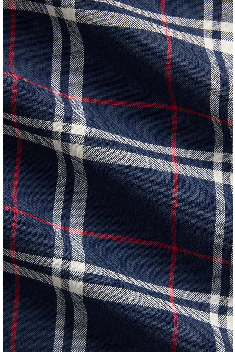 Plaid Long Sleeve Cotton Oxford Shirt, Alternate, color, NAVY/ RED