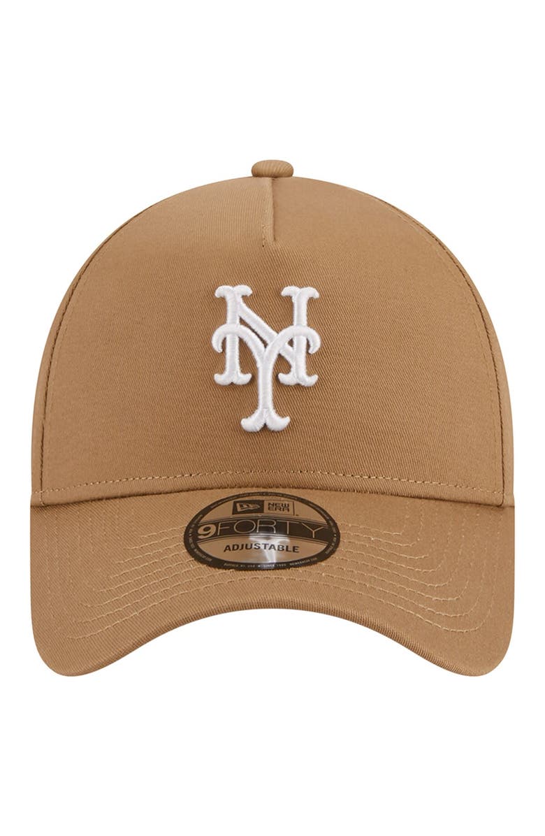 New Era Men's New Era Khaki New York Mets A-Frame 9FORTY Adjustable Hat, Alternate, color, 