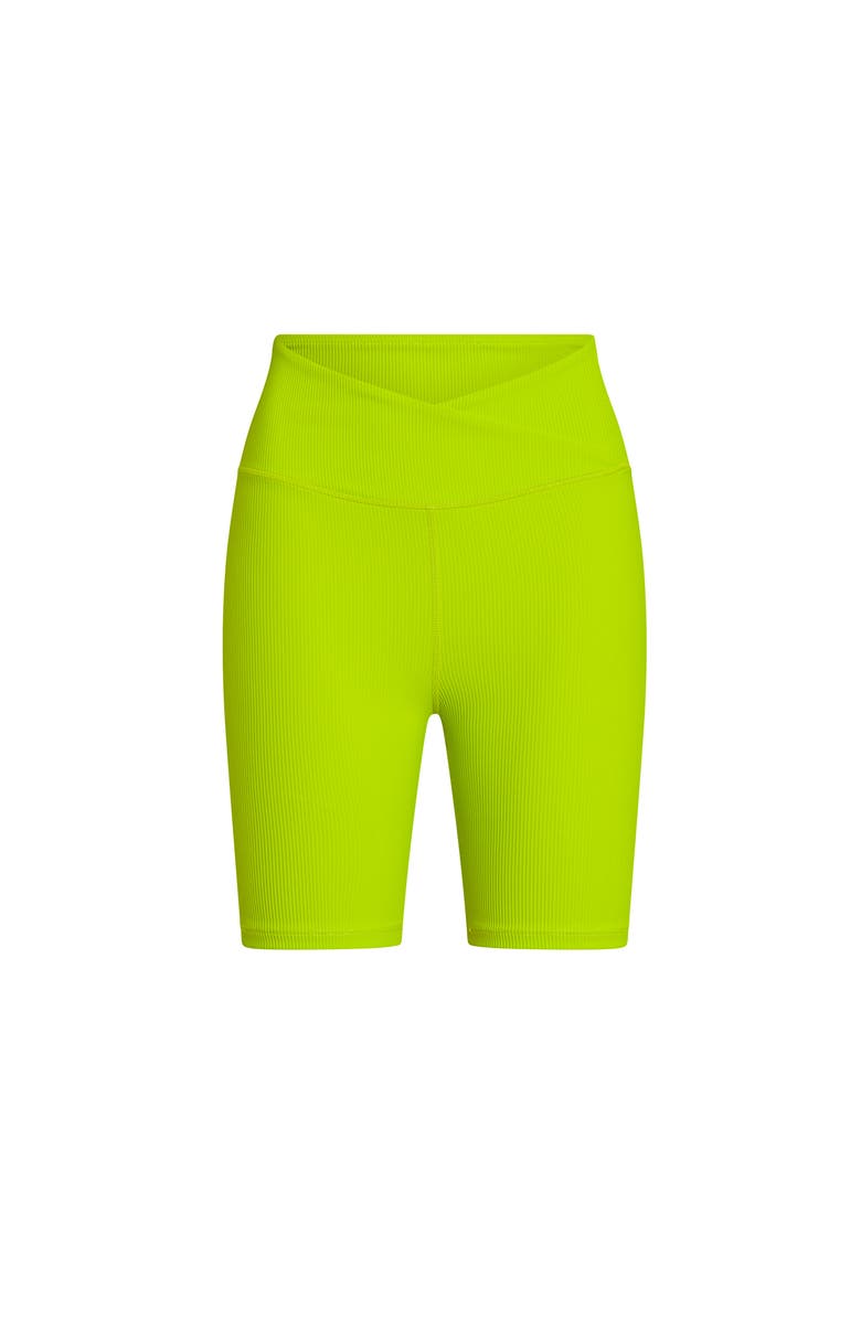 ELECTRIC YOGA Rib Biker Shorts, Main, color, Lime Punch