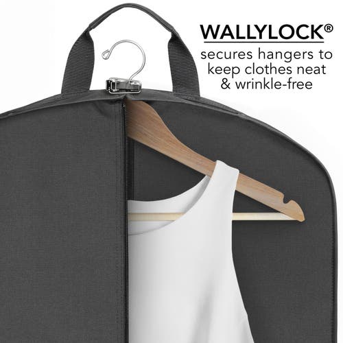 Wallybags 52" Deluxe Travel Garment Bag With Two Pockets In Black