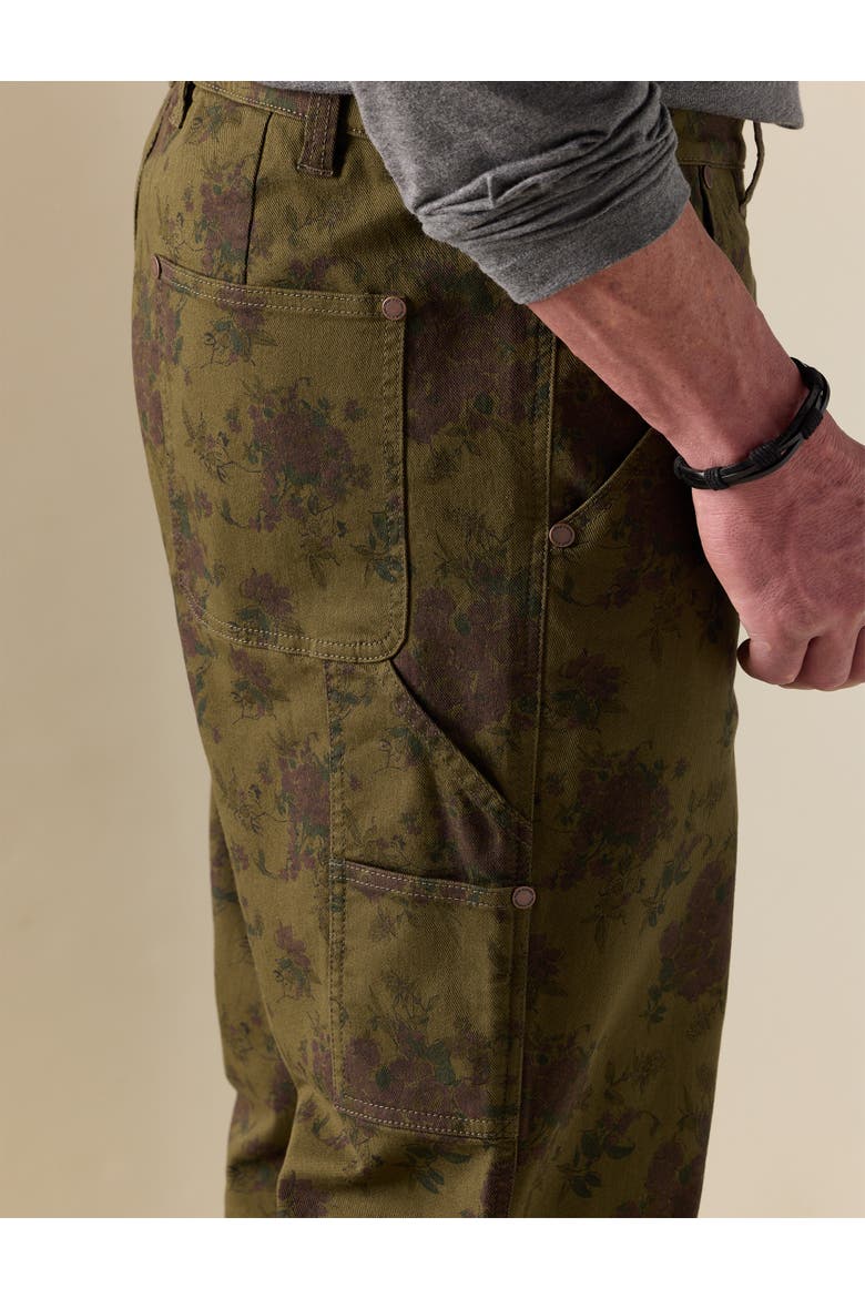 Big & Tall Relaxed Straight Floral Utility Jeans, Alternate, color, HARVEST FADE