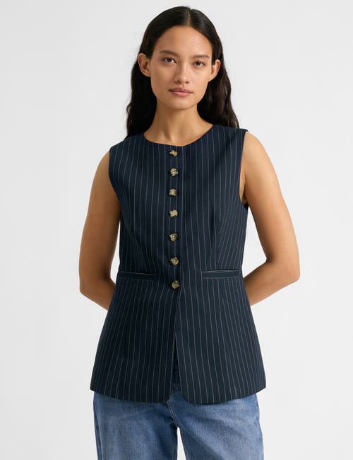 Albaray Pinstripe Waistcoat In Blue