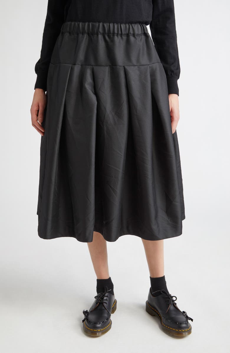 Comme des Garçons Comme des Garçons Pleated Gabardine Skirt, Main, color, 