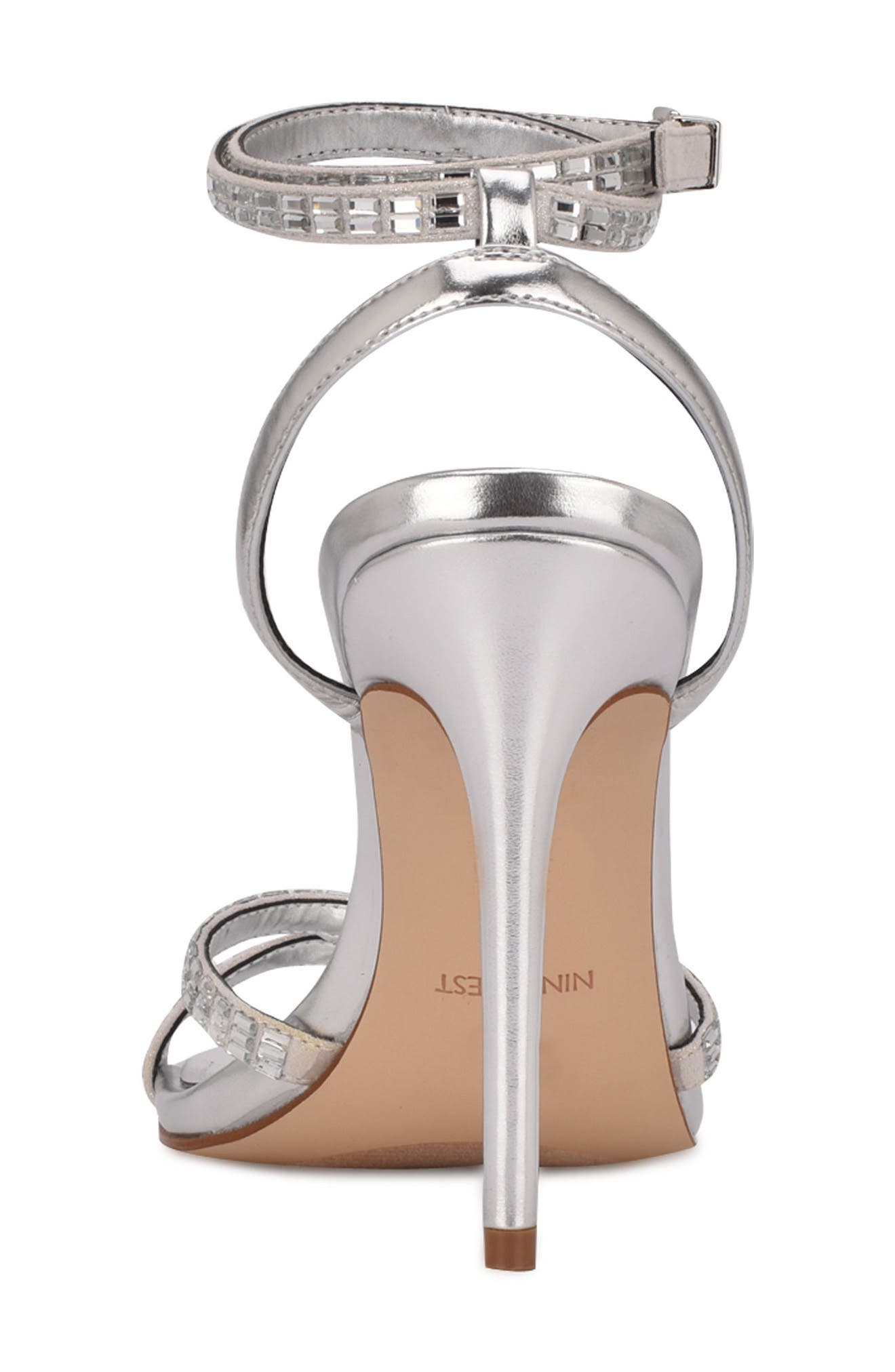 Mona Ankle Strap Sandal, Alternate, color, SILVER