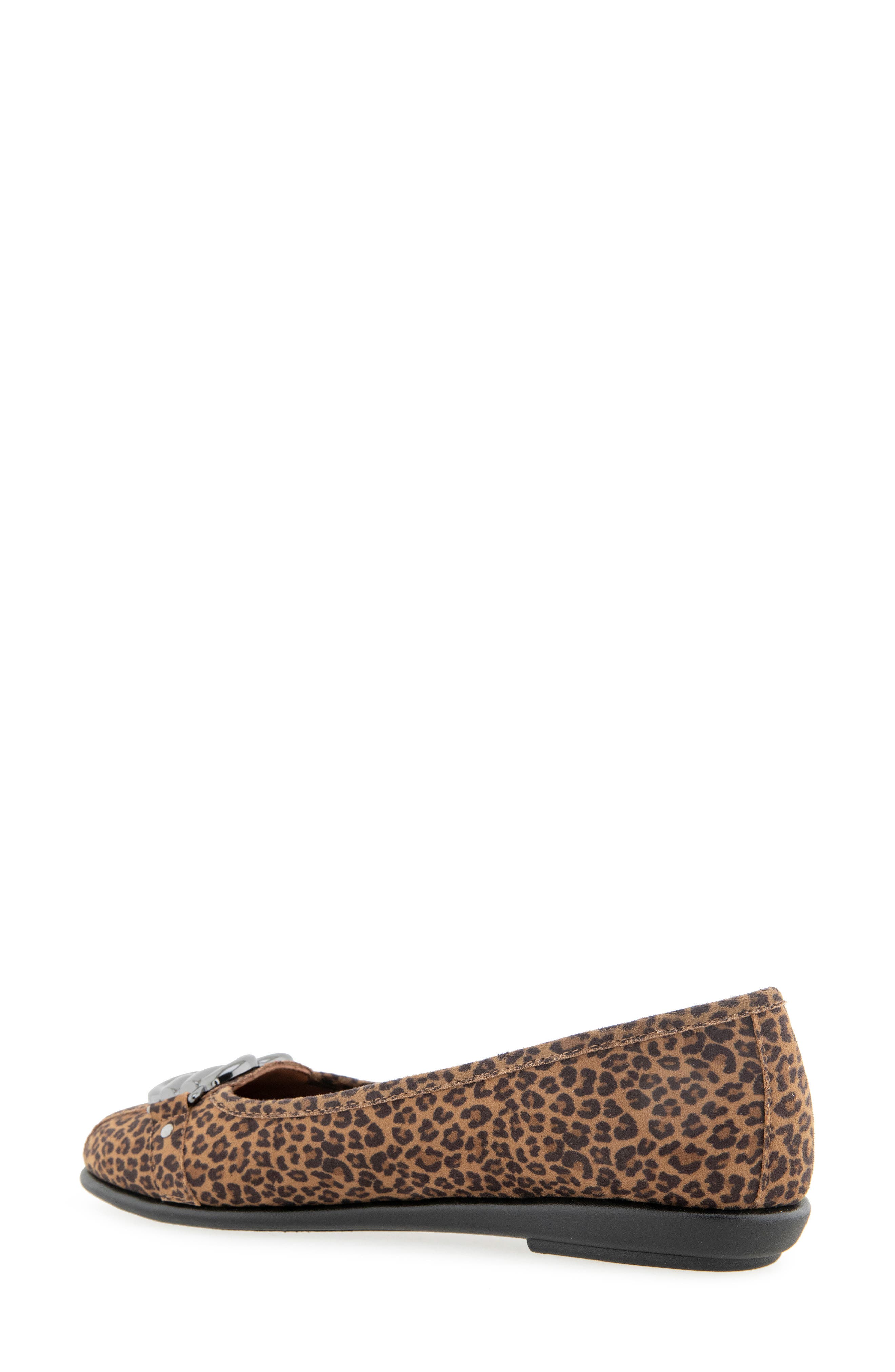 Aerosoles Big Bet Ballet Flat, Alternate, color, Tan Faux Leopard Suede