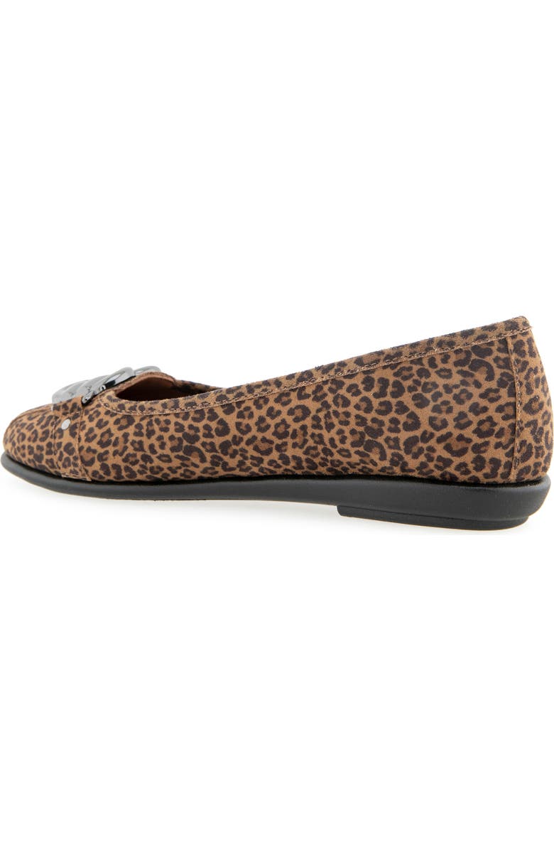 Aerosoles Big Bet Ballet Flat, Alternate, color, Tan Faux Leopard Suede
