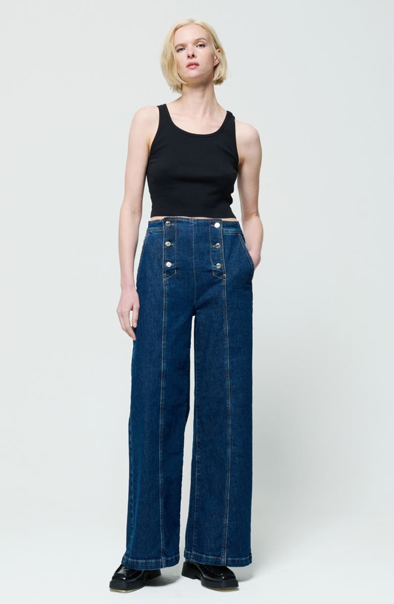 ÉTICA Violette Wide Leg Sailor Jeans, Alternate, color, 