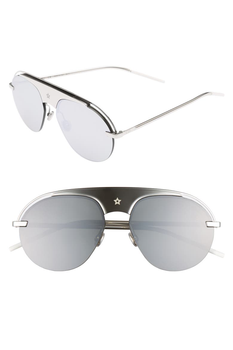 Evolution 2 60mm Aviator Sunglasses, Main, color, PALLADIUM