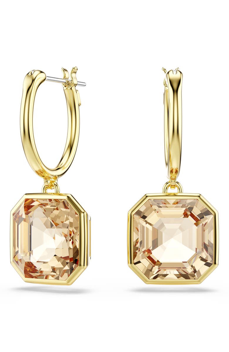 Swarovski Millenia Drop Earrings, Main, color, Gold