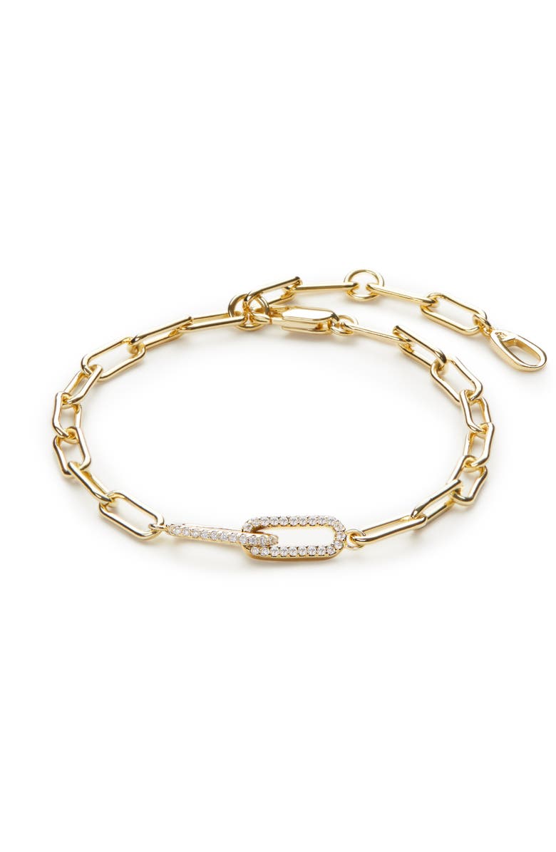 Ana Luisa Paperclip Bracelet - Souryaz Bracelet, Main, color, Gold