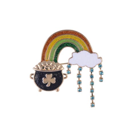 Rainbow and Pot of Gold Pin