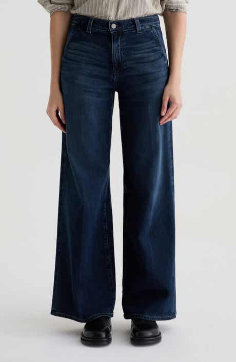 AG Stella Mid Rise Wide Leg Palazzo Jeans