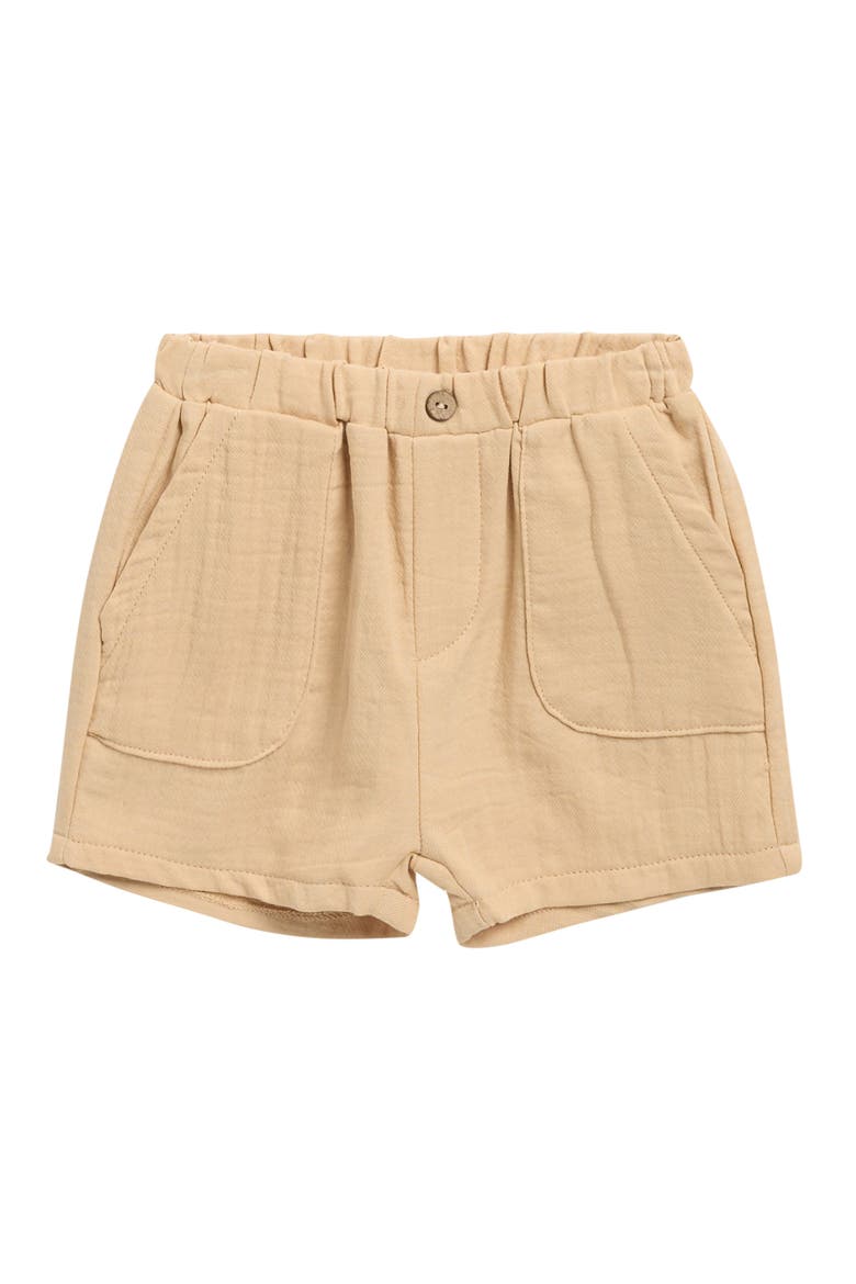 Kids' Cotton Gauze Utility Shorts, Main, color, BUTTERSCOTCH