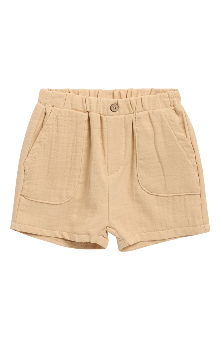 QUINCY MAE Kids' Cotton Gauze Utility Shorts, Main, color, Butterscotch