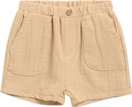 QUINCY MAE Kids' Cotton Gauze Utility Shorts