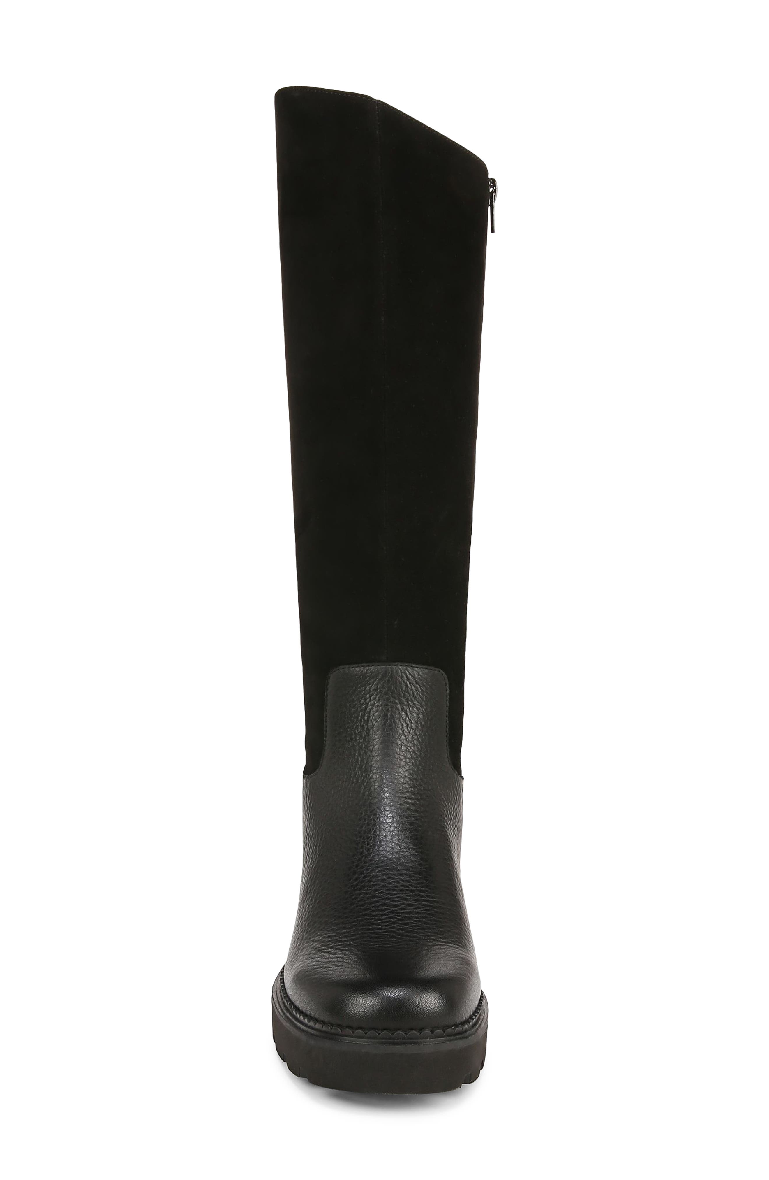 Fallbrook Water Resistant Knee High Boot, Alternate, color, BLACK FG SUEDE