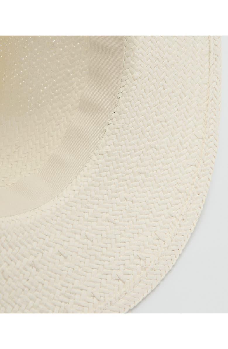 MANGO Natural Fiber Fedora, Alternate, color, White