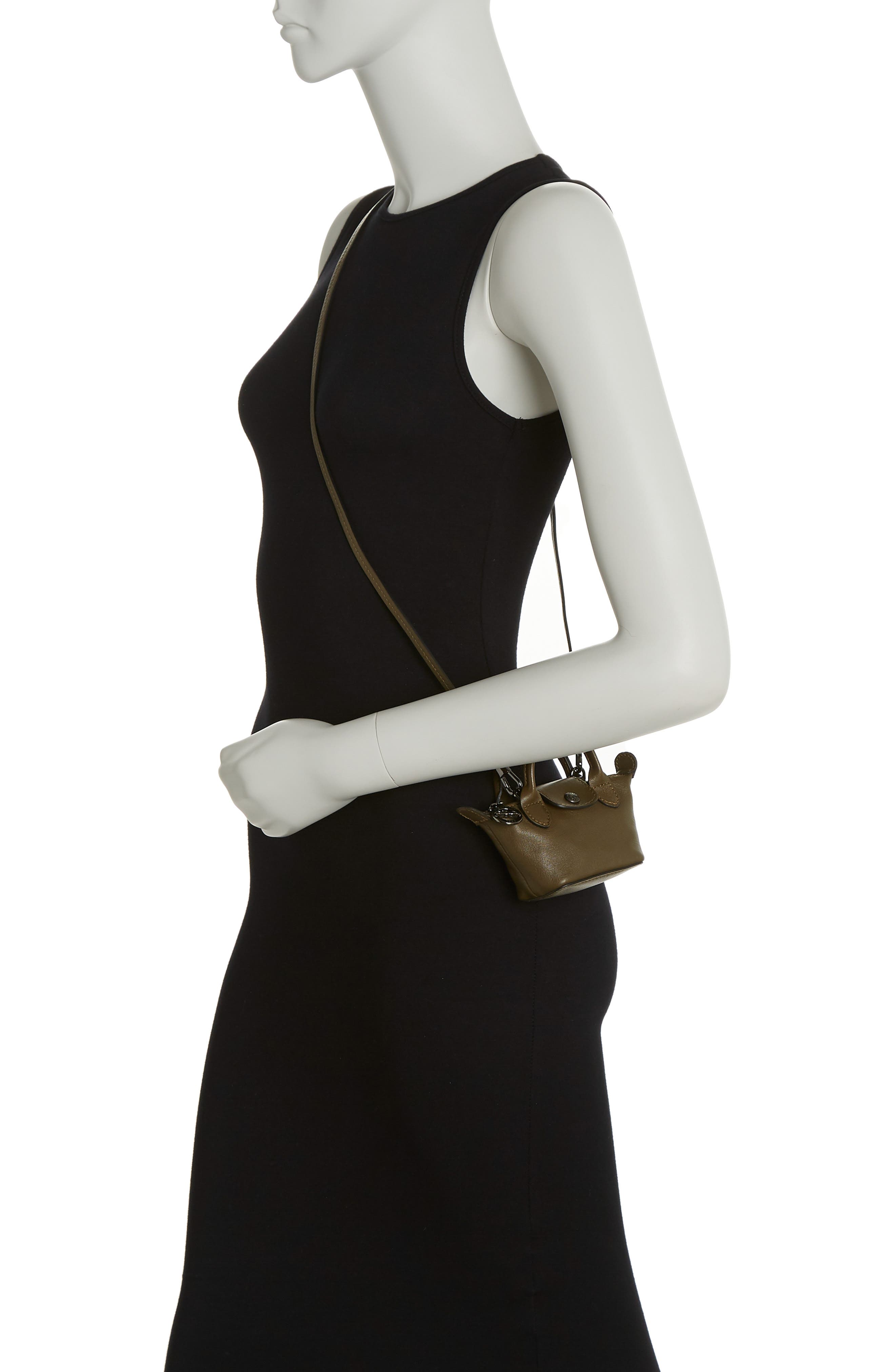 Longchamp Nano Leather Crossbody Bag, Alternate, color, 