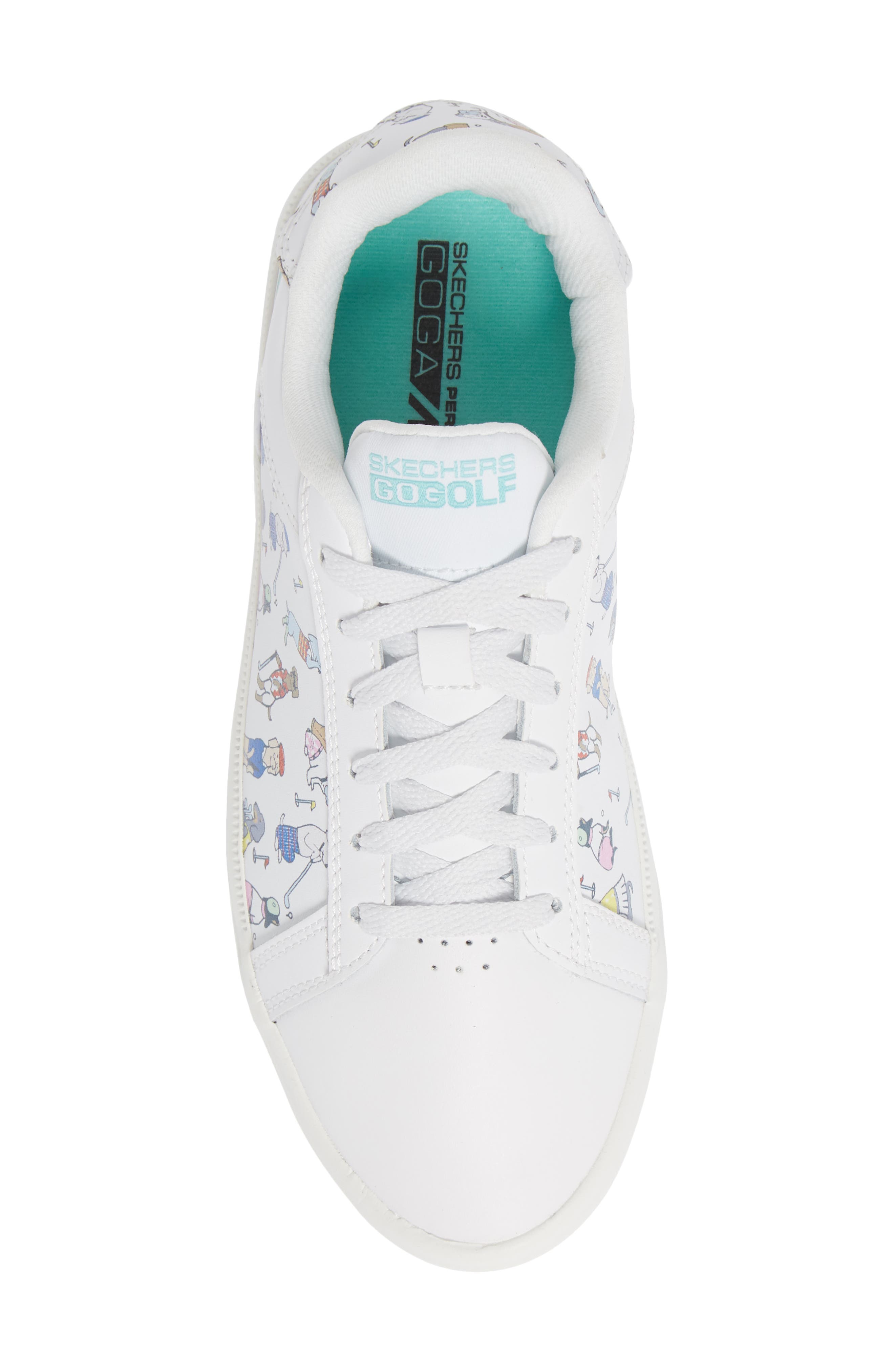GO GOLF Drive 4 Golf Shoe, Alternate, color, WHITE/ BLUE