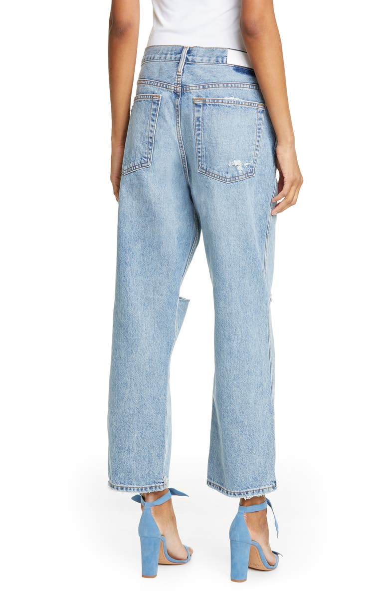 Re/Done Originals Low Slung Crop Jeans, Alternate, color,