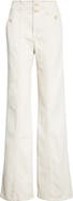 Veronica Beard Crosbie Seamed High Waist Wide Leg Jeans