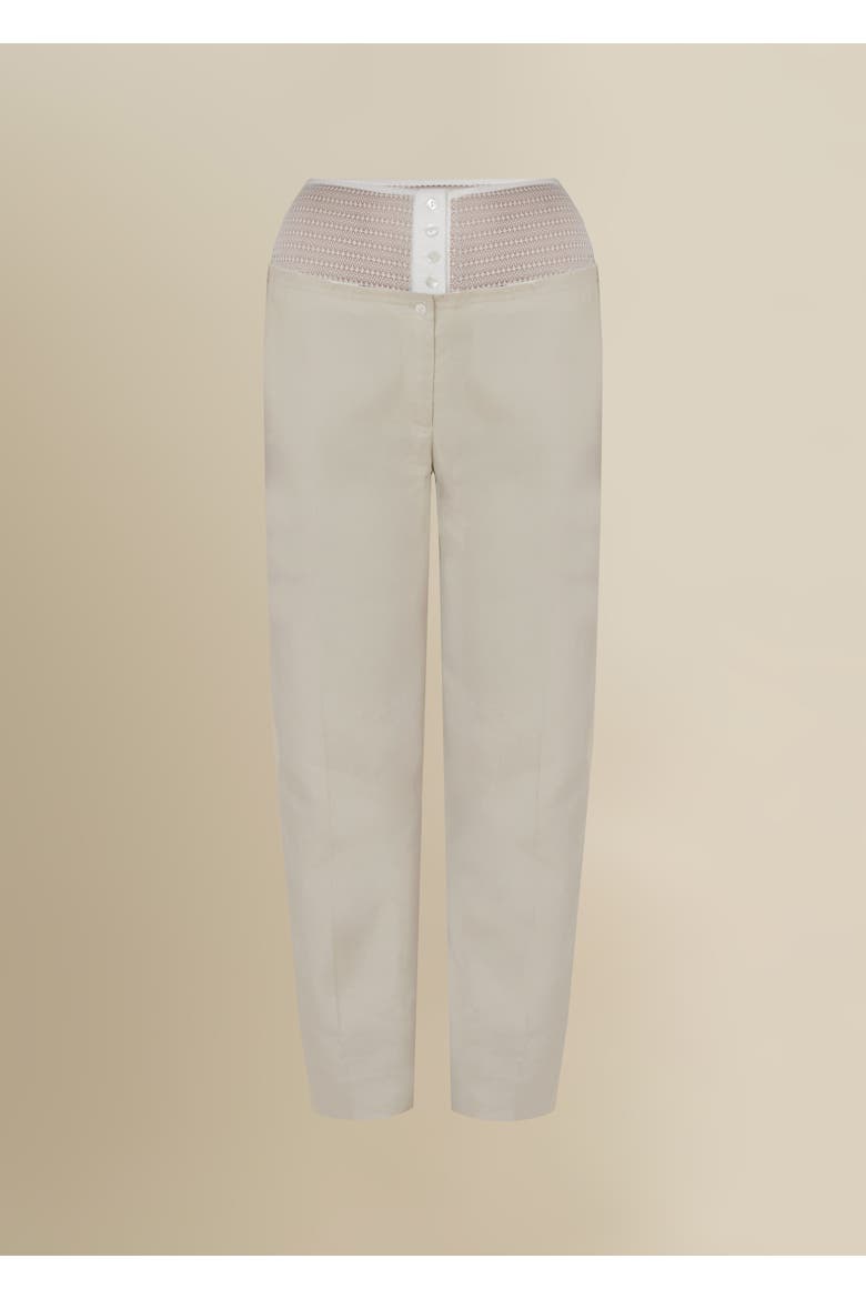 Linen Laissez High-Waisted Stretch Pants, Main, color, Beige