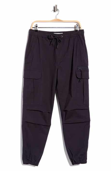 Navy Cargo Joggers with Zipper Details