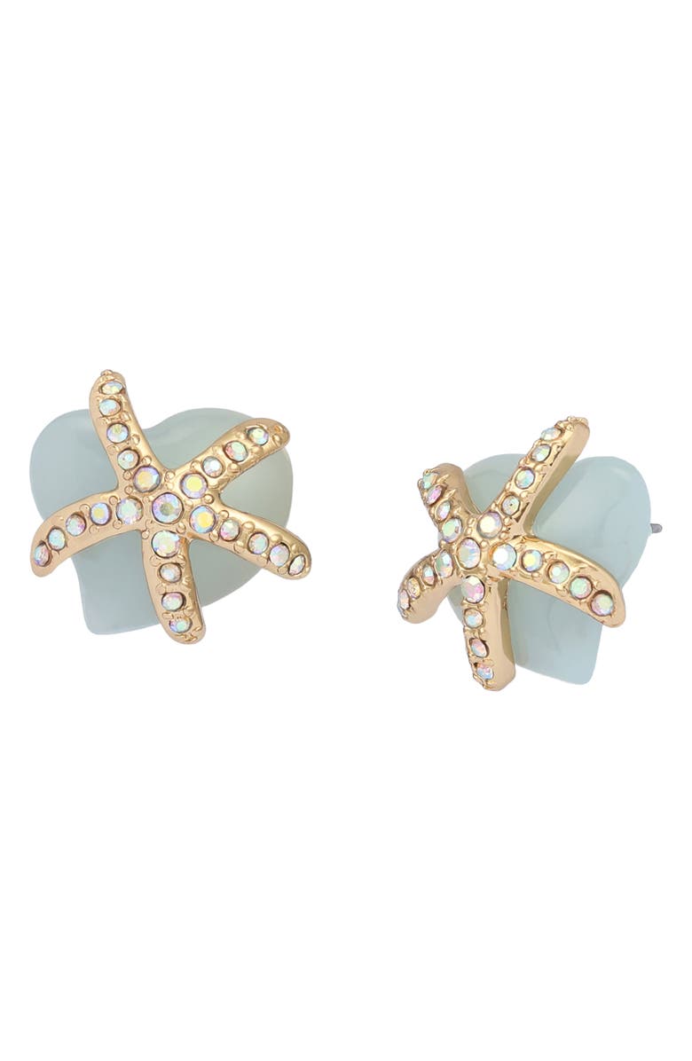 Betsey Johnson Sea Star Stud Earrings, Main, color, 