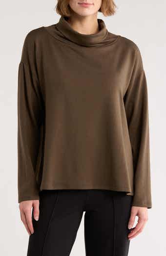Eileen Fisher Drapey Funnel Neck Top