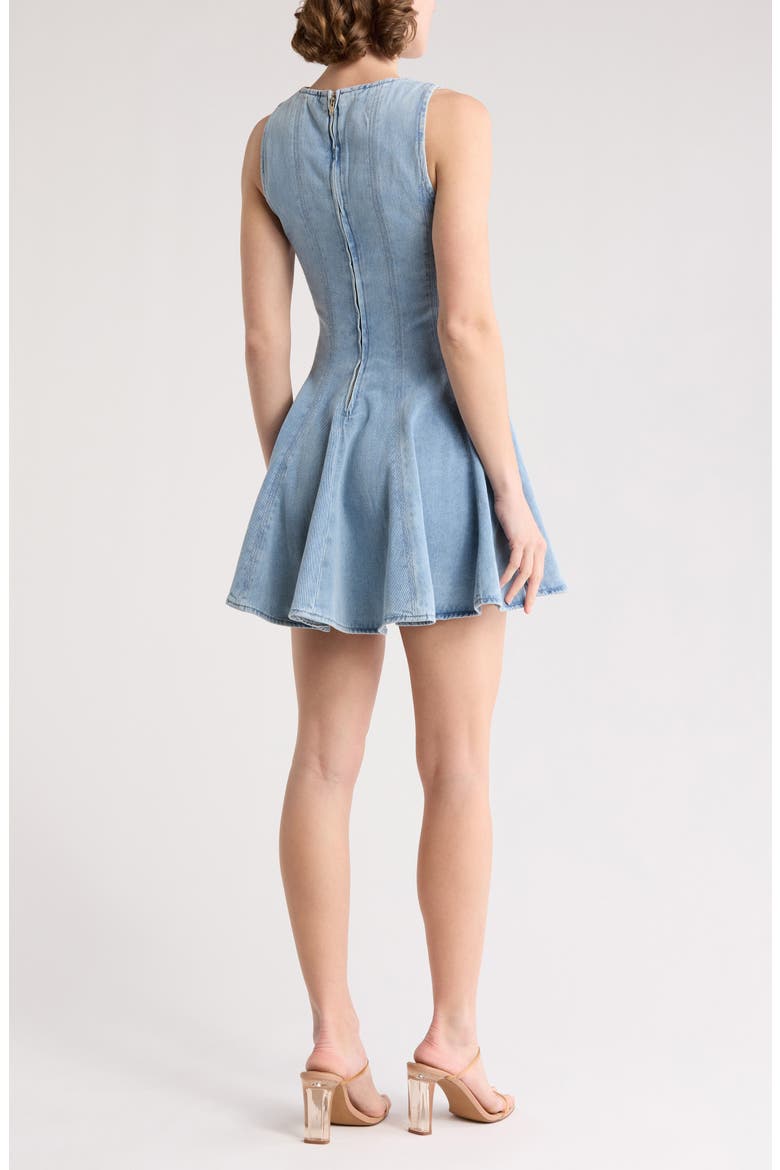 Lush Fit & Flare Denim Dress (Women)