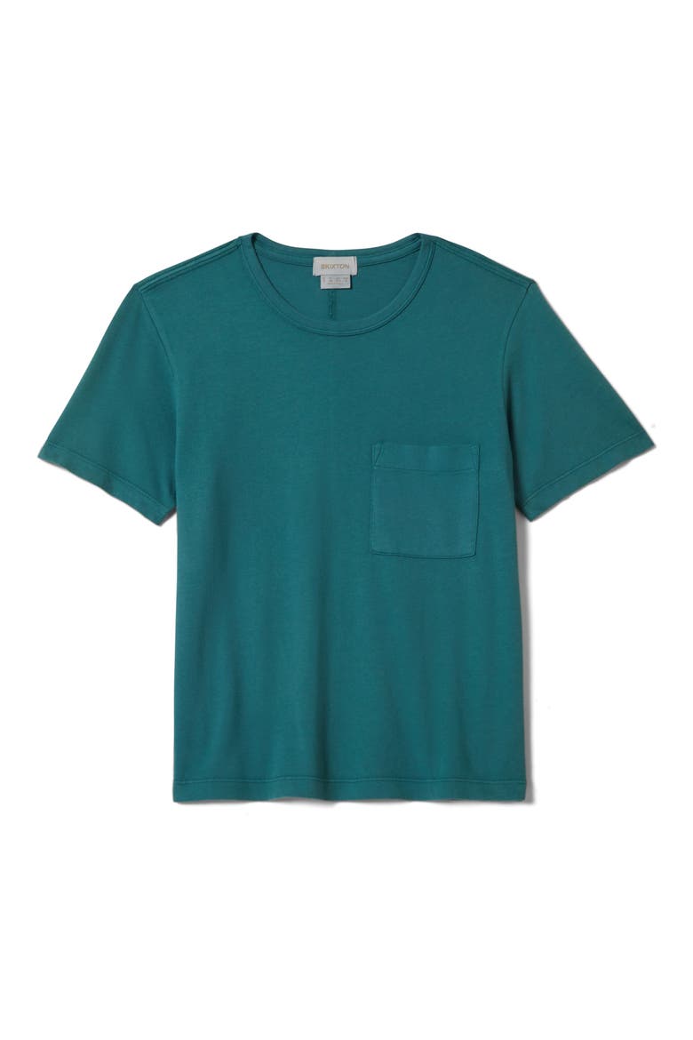 Carefree Organic Cotton T-Shirt, Alternate, color, WASHED MEDITERRANEAN TEAL