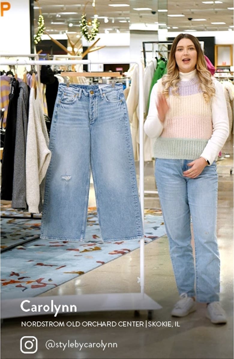 Andi Distressed High Waist Wide Leg Ankle Jeans, sales video thumbnail