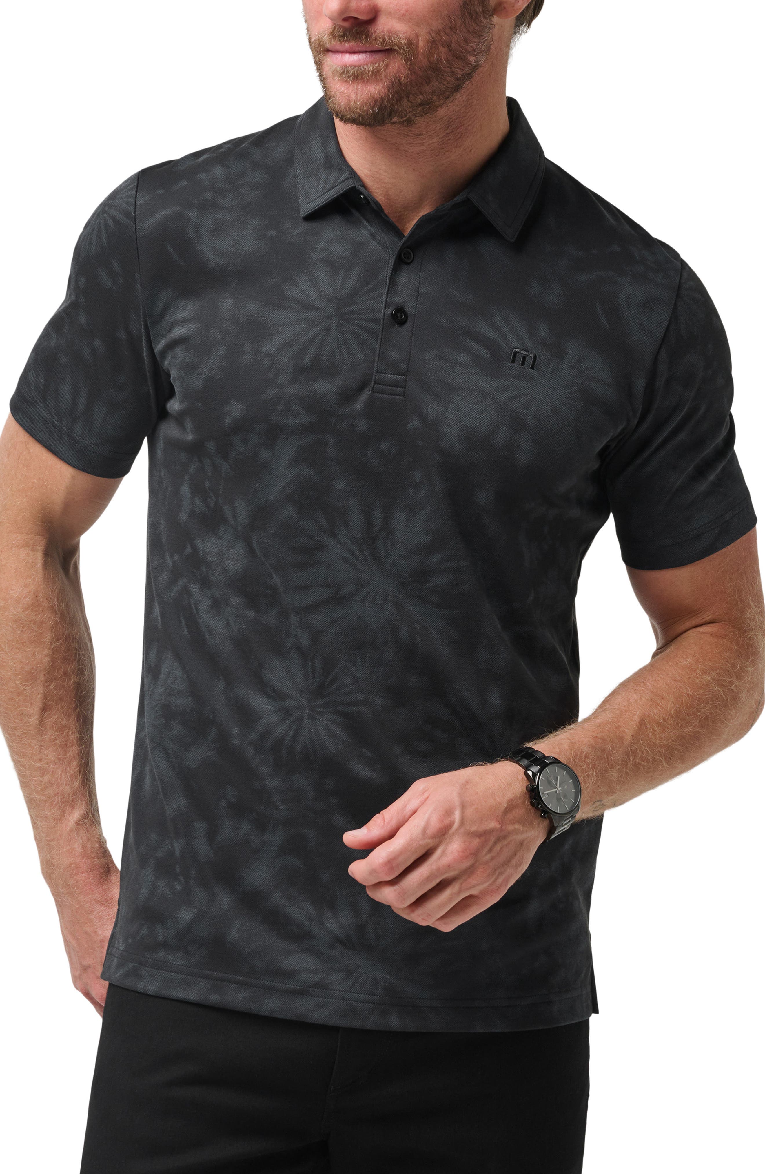 TravisMathew Brilliant Waters Tie Dye Piqué Polo