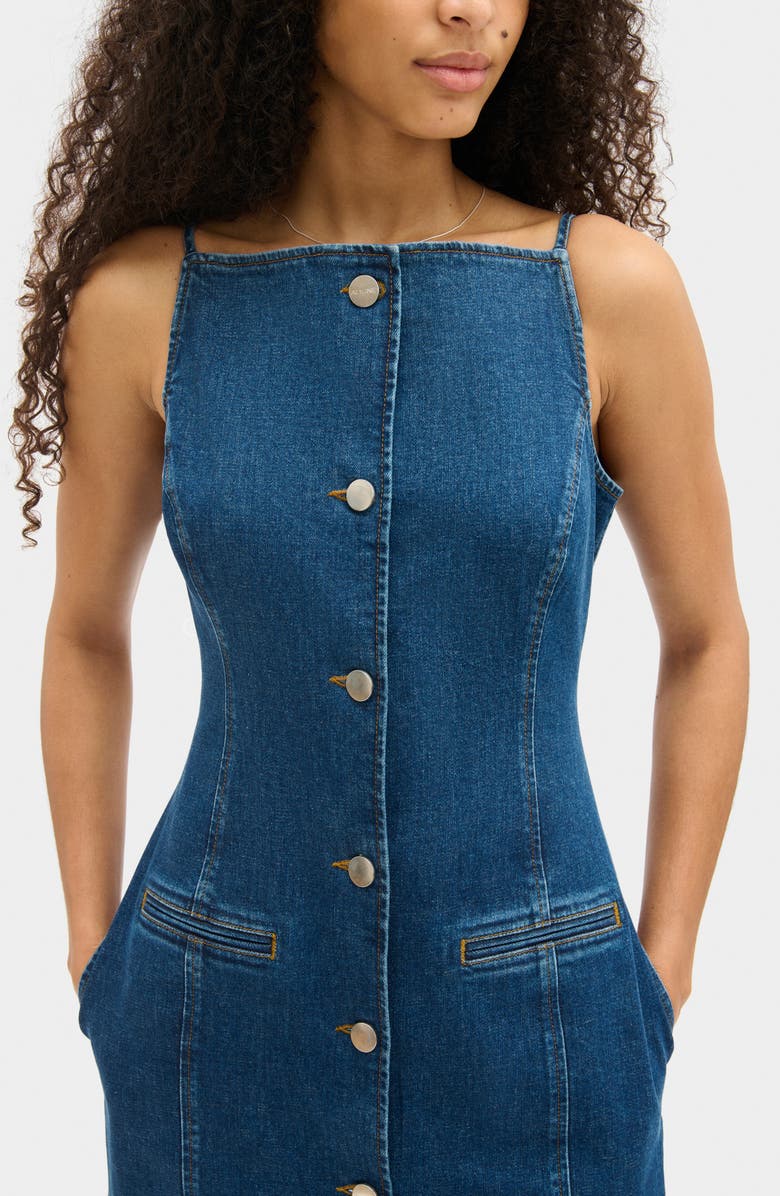 ALIGNE Sanitago Sleeveless Denim Dress, Alternate, color, Mid Blue