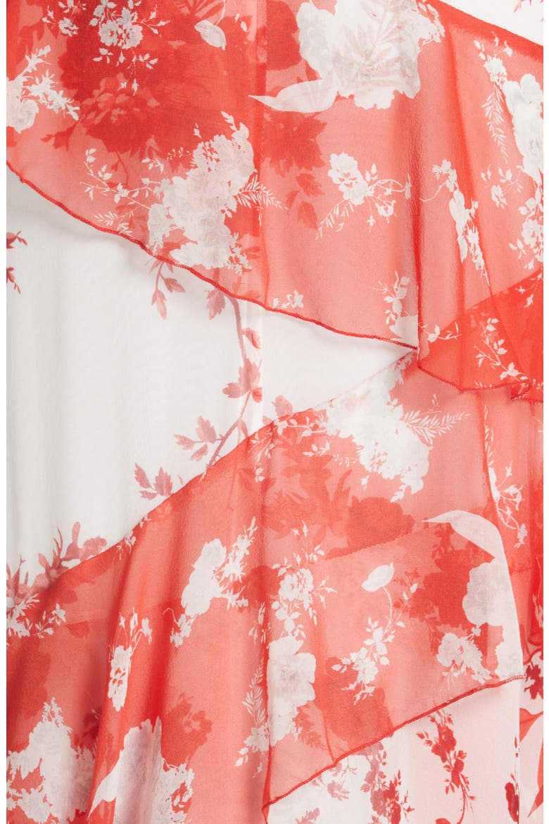 Olympia Asymmetrical Silk Maxi Dress, Alternate, color, DAMASK ROSE- SOFT WHITE