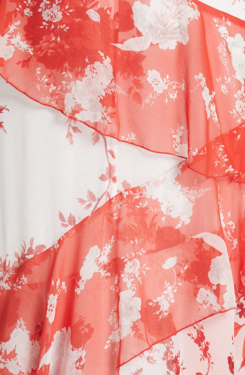 Alice + Olivia Olympia Asymmetrical Silk Maxi Dress, Alternate, color,