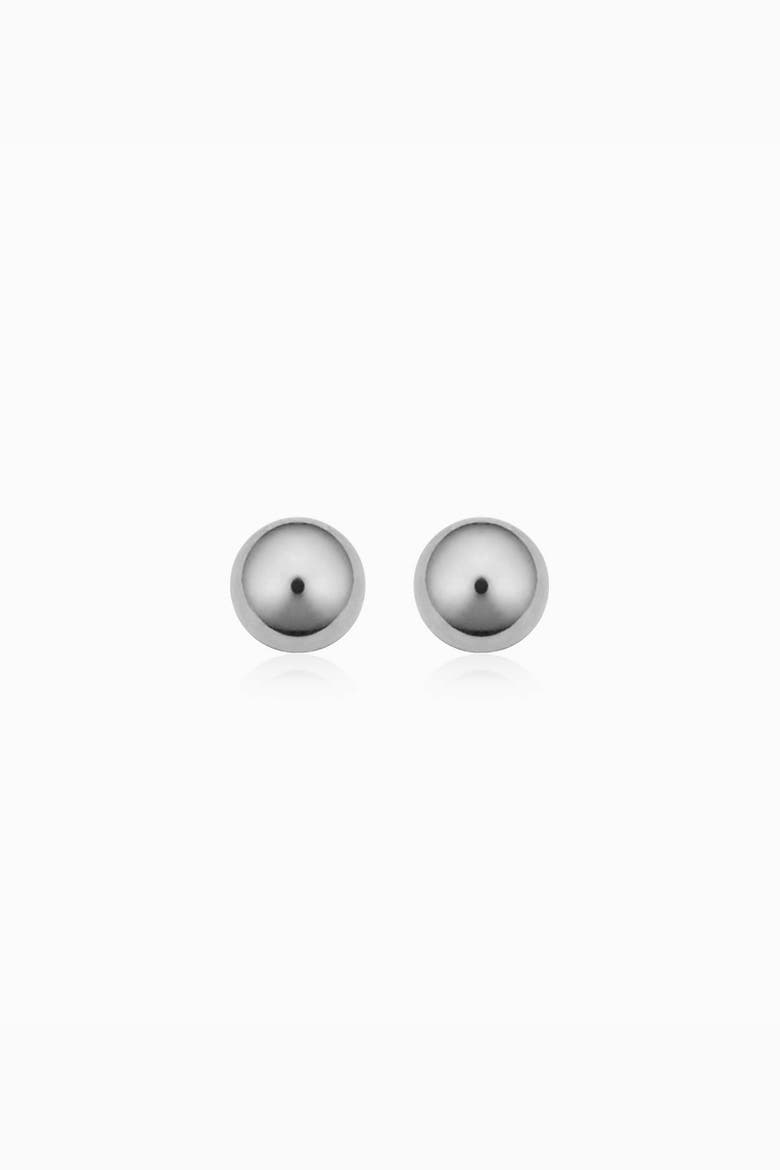 14K Gold Have a Ball Petite Studs, Main, color, White Gold