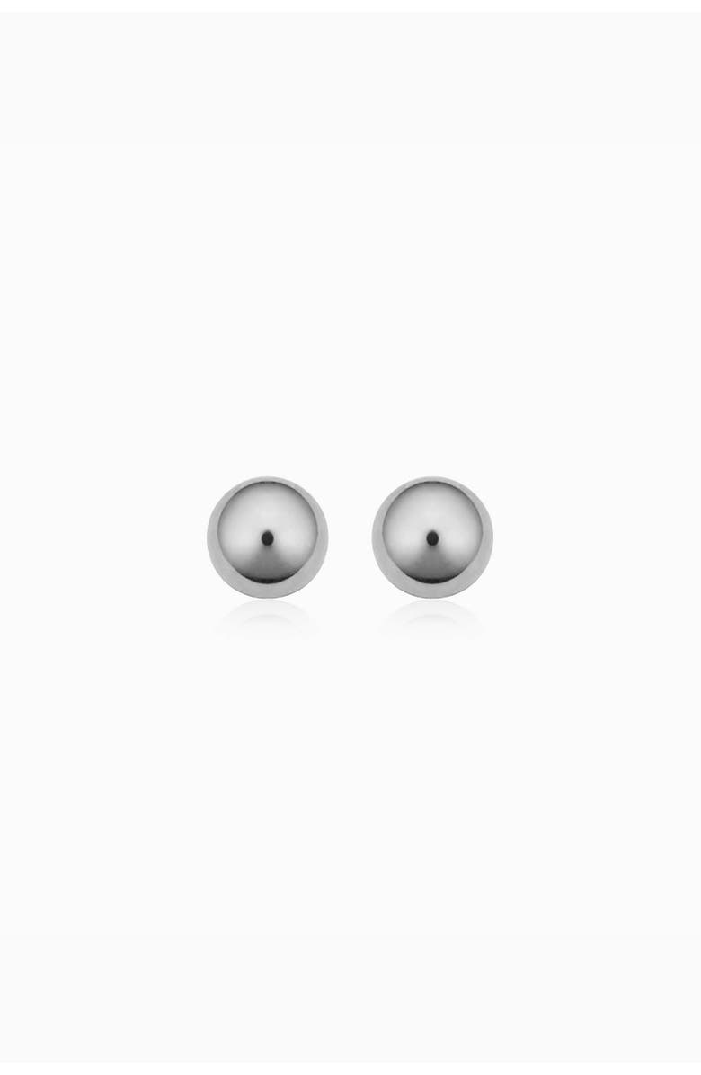 Oradina 14K Gold Have a Ball Petite Studs, Main, color, White Gold