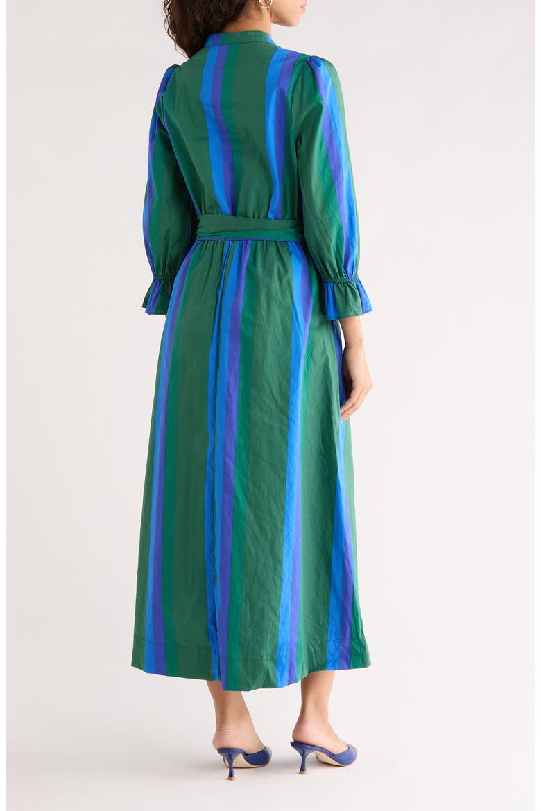 Dolary Stripe Senda Shirtdress, Alternate, color, EMERALD-BLUES