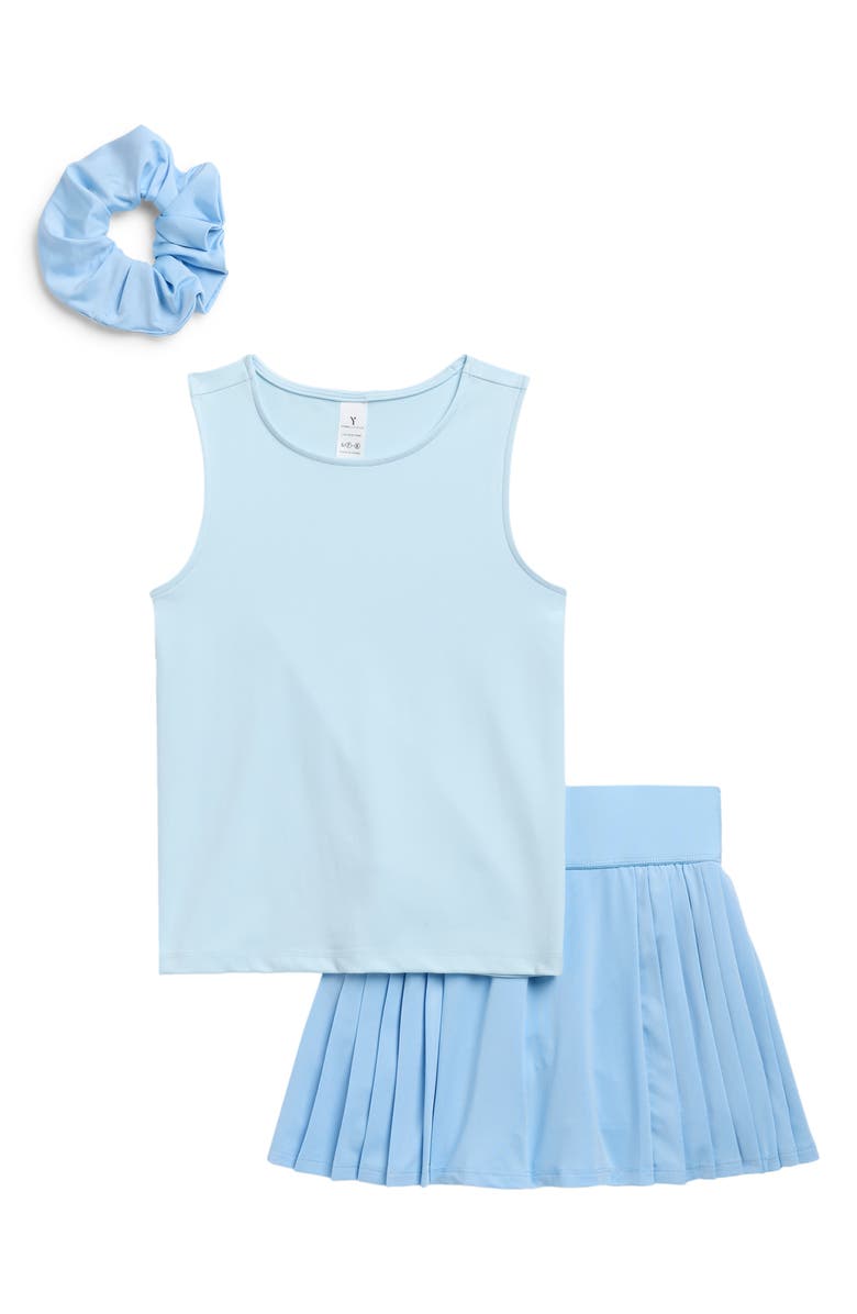 YOGALICIOUS Kids' Lux Nicki Tank, Skort & Scrunchie Set, Main, color, 