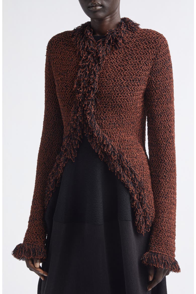 Nilo Textured Jacquard Top, Alternate, color, BLACK/ COPPER