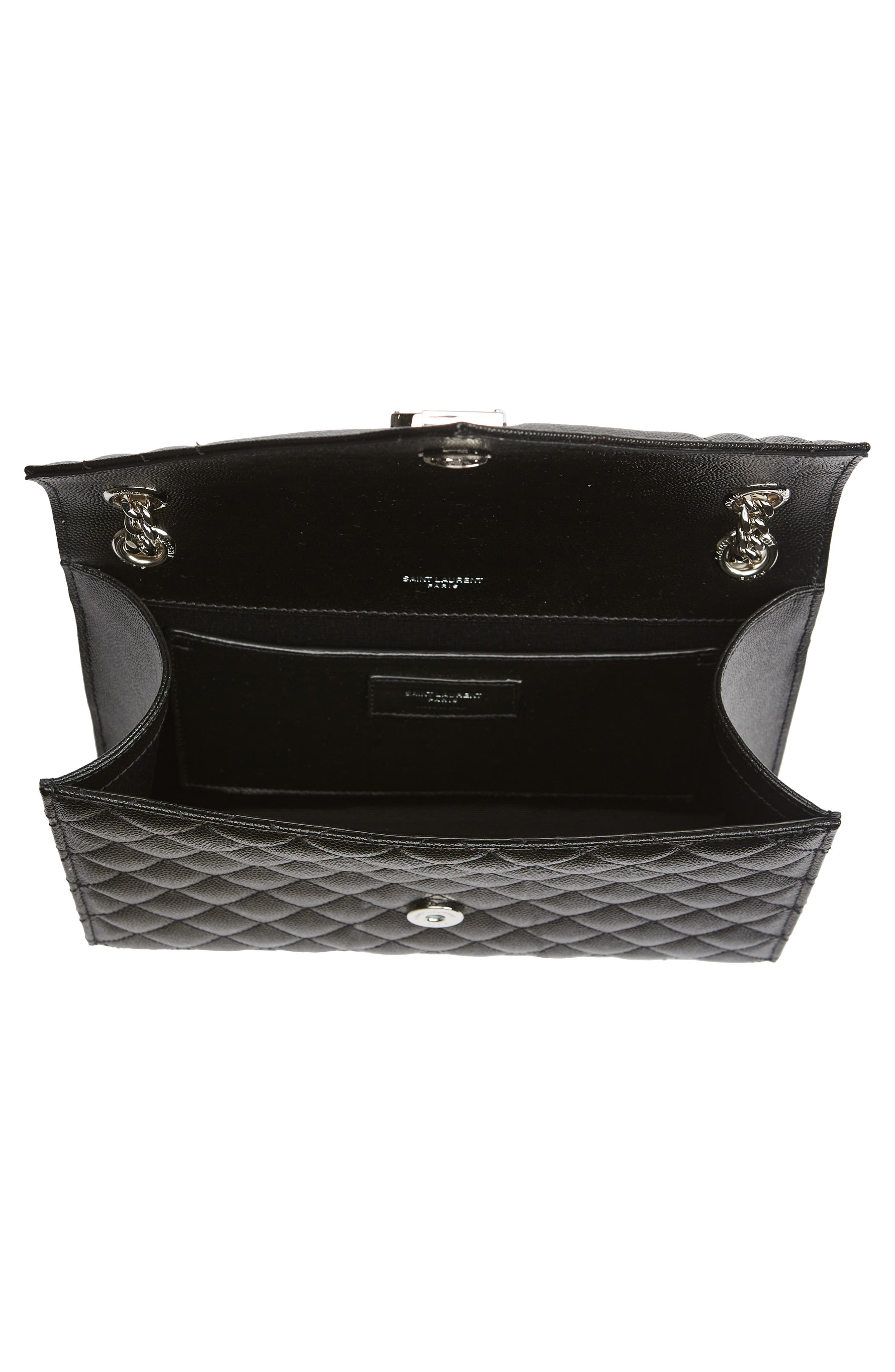 Saint Laurent Medium Monogram Matelassé Leather Shoulder Bag, Alternate, color, 