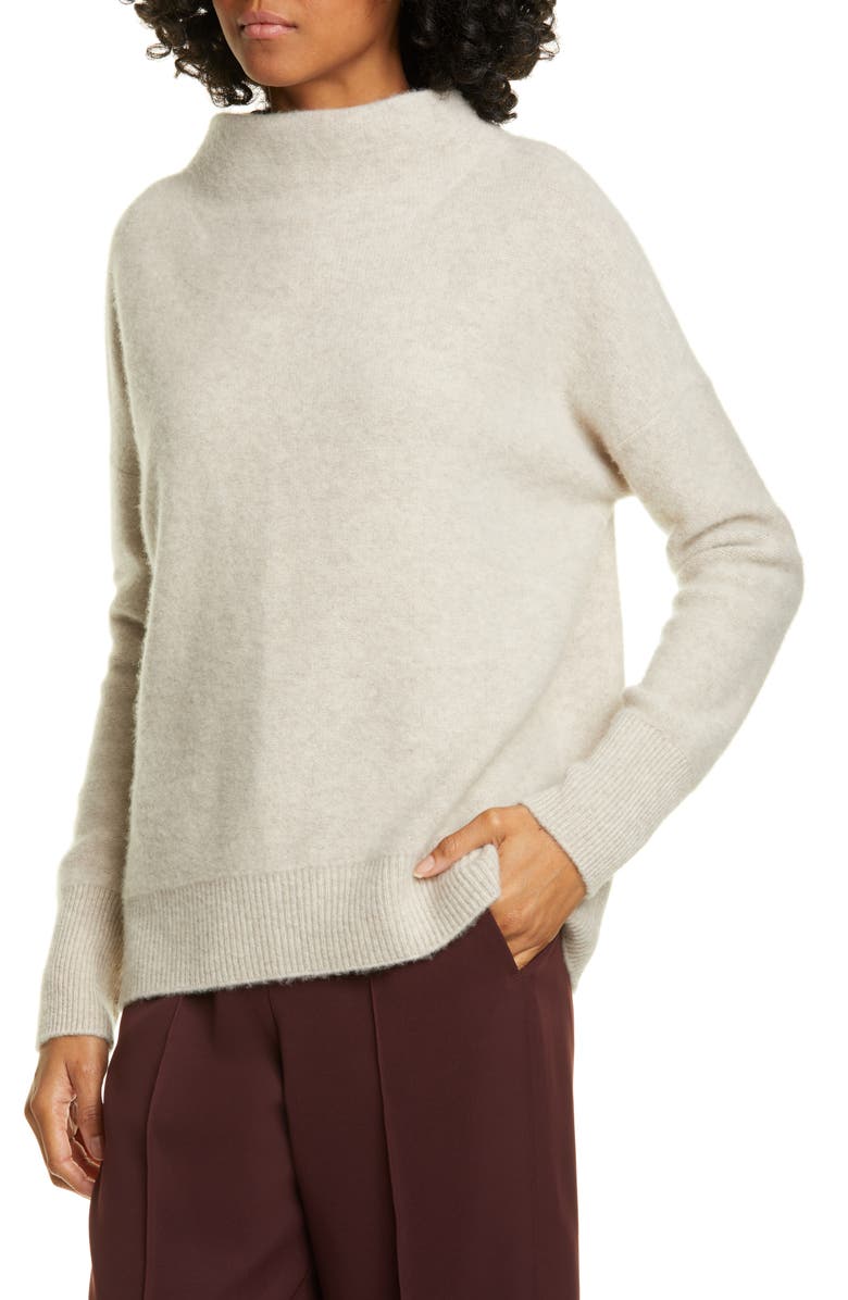 Vince Boiled Cashmere Funnel Neck Pullover, Alternate, color, 