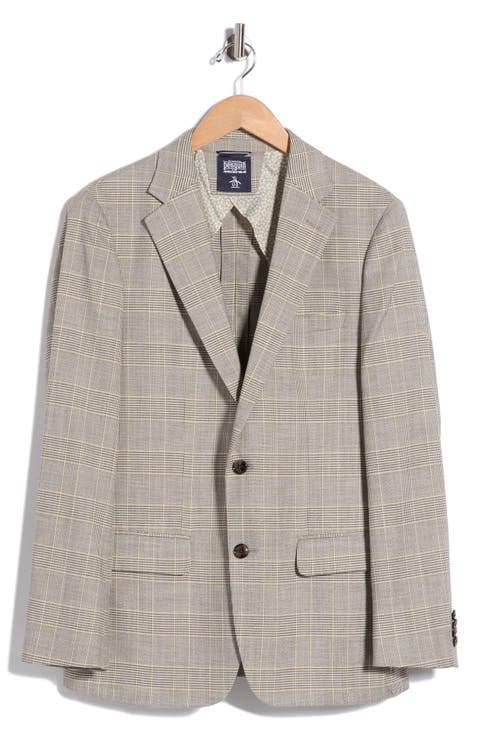 Plaid Two-Button Sport Coat