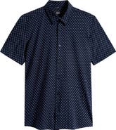 BOSS Roan Slim Fit Short Sleeve Button-Up Shirt