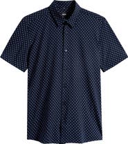 BOSS Roan Slim Fit Short Sleeve Button-Up Shirt
